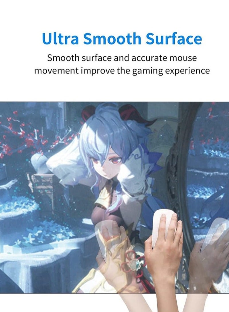 Ganyu Genshin Impact Large Gaming Mouse Pad Desk Mat Anime Mousepad with Non-Slip Computers Laptop Gamer for Office Home 35.4x15.8x0.12 Inch - Image 3