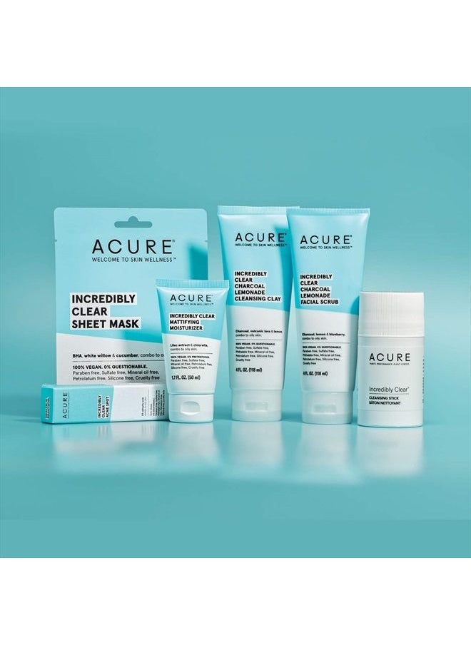 Acure ACURE Incredibly Clear Charcoal Lemonade Cleansing Clay | 100% Vegan | For Oily to Normal & Acne Prone Skin | Charcoal, Volcanic Lava & Lemon - Cleanses & Detoxifies | 4 Fl Oz (Packaging May Vary)  - Image 4