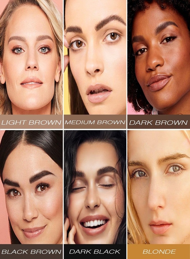 Ihrlpxkc Eyebrow Stamp Stencil Kit - Eyebrow Powder with Brush Smudge-Proof Waterproof Brow Shaping Kit with 24 Reusable Eyebrow Stencils for Women Eyebrow Color (Light Brown) - Image 4