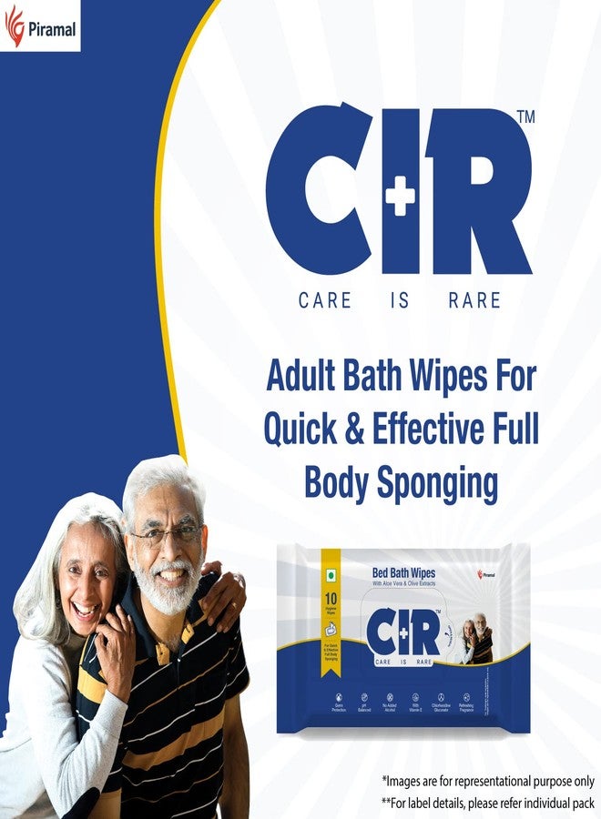 CIR Soft Body Cleansing Wet Bed Bath Wipes for Adults | Body Sponging | Extra Large, 10 Wipes/Pack (Pack of 4), 40 Wipes, White, One Size - Image 3