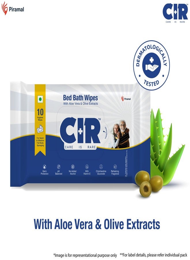 CIR Soft Body Cleansing Wet Bed Bath Wipes for Adults | Body Sponging | Extra Large, 10 Wipes/Pack (Pack of 4), 40 Wipes, White, One Size - Image 2