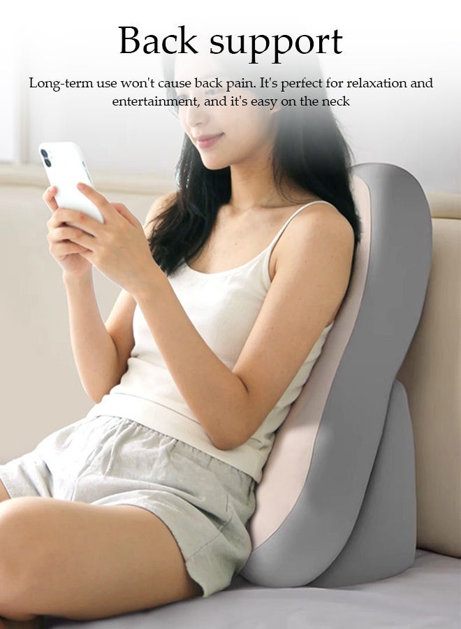 DUNISO Reading Pillow Large Bed Bedside Backrest Pillow Ergonomic Memory Foam Wedge Pillow for Headboard Lying Leaning and Prone Multi-Position Support Pillow Multi-functional Couch-Backrest Reading Pillow Adult Back Pillows for Reading Watching TV Gaming Relaxing - Image 2