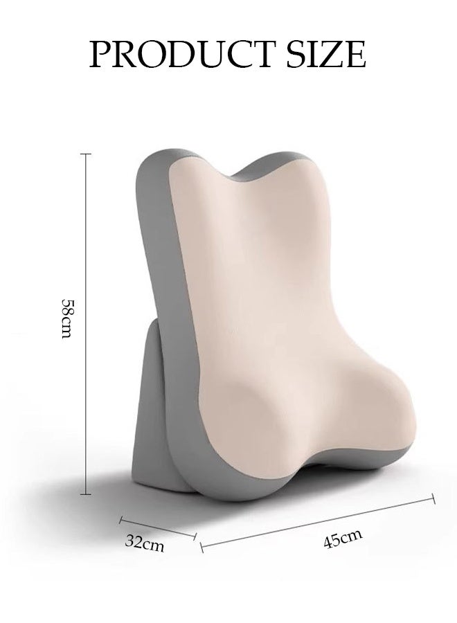 DUNISO Reading Pillow Large Bed Bedside Backrest Pillow Ergonomic Memory Foam Wedge Pillow for Headboard Lying Leaning and Prone Multi-Position Support Pillow Multi-functional Couch-Backrest Reading Pillow Adult Back Pillows for Reading Watching TV Gaming Relaxing - Image 3