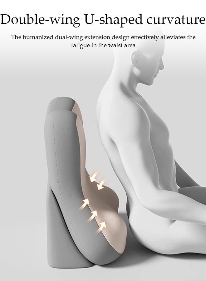 DUNISO Reading Pillow Large Bed Bedside Backrest Pillow Ergonomic Memory Foam Wedge Pillow for Headboard Lying Leaning and Prone Multi-Position Support Pillow Multi-functional Couch-Backrest Reading Pillow Adult Back Pillows for Reading Watching TV Gaming Relaxing - Image 4
