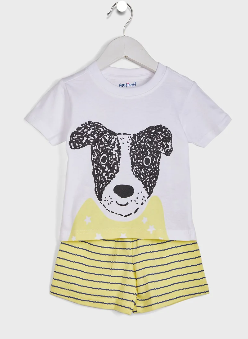 Nautinati Printed T-Shirt With Shorts
