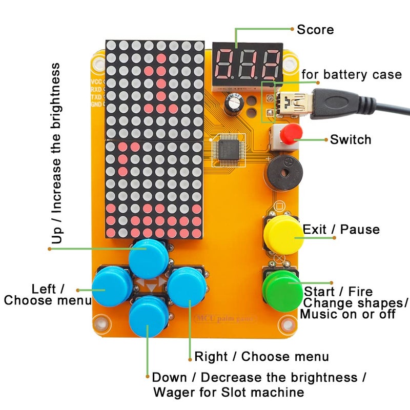 VOGURTIME DIY Solder Project Game Kit with 5 Retro Classic Games for Electronic Soldering Practice and Learning, Comfortable Acrylic Case and Handheld Size, Ideal Gift for Family and Friends by VOGURTIME - Image 4