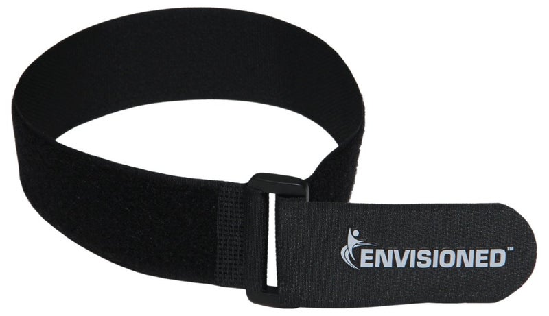 ENVISIONED Reusable Cinch Straps 2" x 12" (Usable Length is 8.75") - 6 Pack, Multipurpose Strong Gripping, Quality Hook and Loop Securing Straps (Black) - Image 1