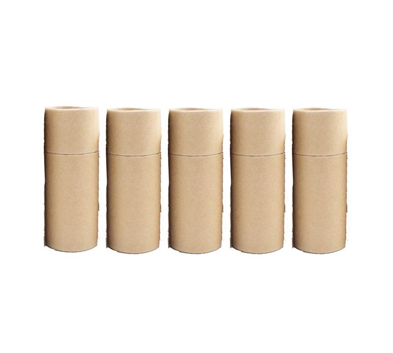 glasstore Kraft Empty Jar Tube Cardboard Boxes - Essential Oil Bottle Packaging Box with Lid - Round Paper Cardboard Box, 5pcs (50ML) - Image 1