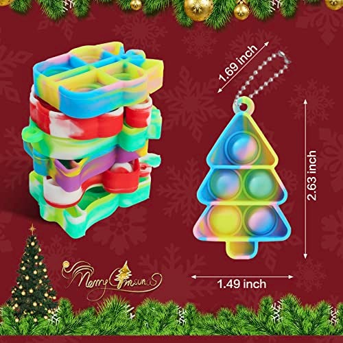 JDSTY 24Pcs Christmas Mini Pop Fidget Toy Pack for Kids Girls Boys Toddlers Christmas Stocking Stuffers Party Favors Gifts Stress Relief - Image 5