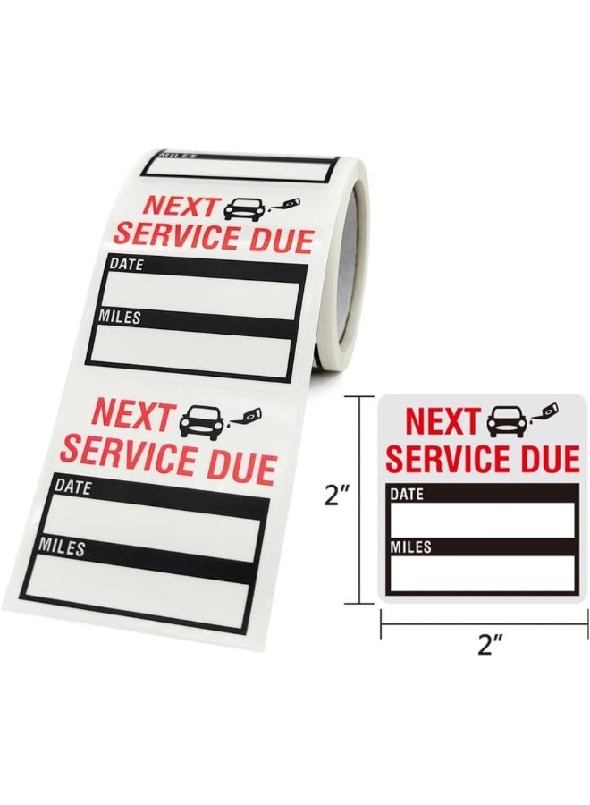 Rubik Car Oil Change Stickers 120 Labels Per Roll, Removable Waterproof Vinyl Stickers Maintenance Next Service Due Reminder, Peel, Write and Stick with No Residue (2 Rolls) - Image 5