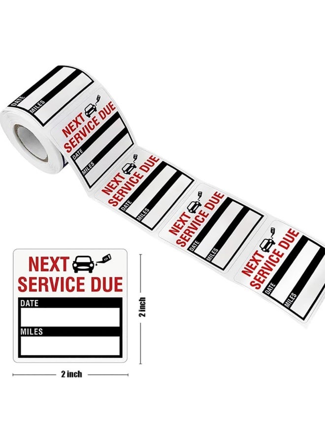 Rubik Car Oil Change Stickers 120 Labels Per Roll, Removable Waterproof Vinyl Stickers Maintenance Next Service Due Reminder, Peel, Write and Stick with No Residue (2 Rolls) - Image 2
