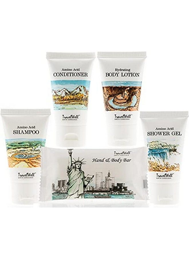 Travelwell Landscape Series Hotel Toiletries Amenities Tl Size Massage Cleaning Soaps In Bulk 1.0Oz/28G30Ml Shampoo ConditionerBody Lotion Body Wash Individually Wrapped 25 Set  - Image 2
