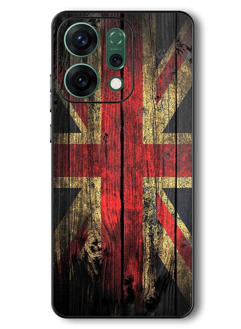 Theodor Case Compatible with Oppo Reno 14 6.59 Inch Protection Shockproof Bumper Cover Vintage wood - Image 1