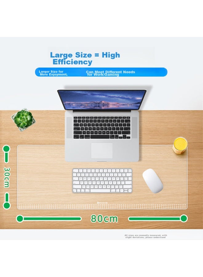 Exco Extra Large Photovoltaic Glass Scale Mouse Pad Desk Mat Transparent 80*30cm For Gaming, Office, And Laptop Use, Portable, Smooth And Hard 0171 - Image 4