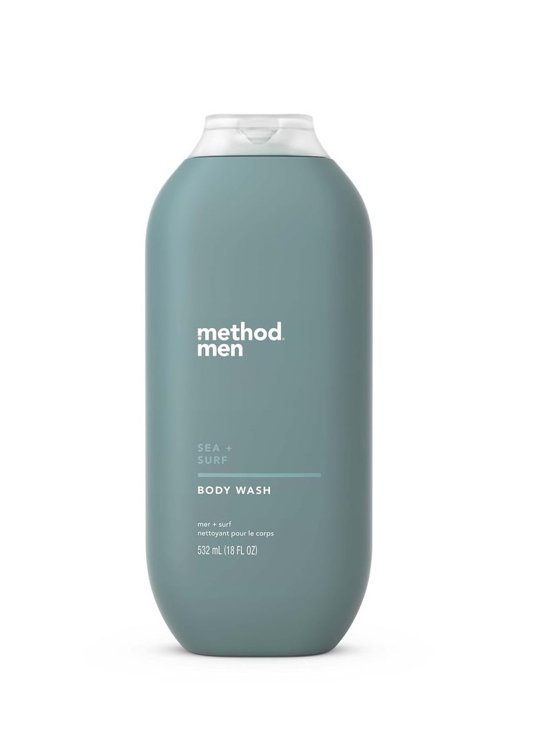 Method Method Men Body Wash, Sea + Surf, Paraben and Phthalate Free, 18 fl oz (Pack of 1) - Image 1