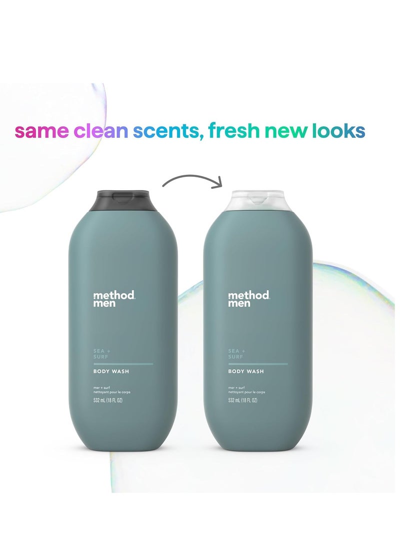 Method Method Men Body Wash, Sea + Surf, Paraben and Phthalate Free, 18 fl oz (Pack of 1) - Image 3