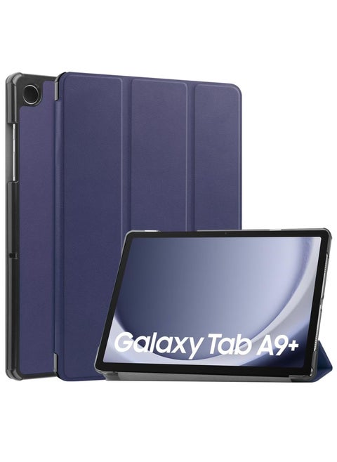 Case for Galaxy Tab A9 Plus 11'' Tablet Multi-Viewing Angles All New PU Leather Smart Cover with Auto Sleep Wake Feature Slim Flip Shell Case (Blue)