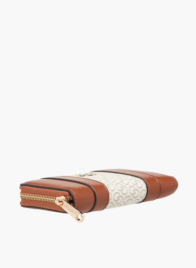 Celeste Monogram Print Zip Around Wallet