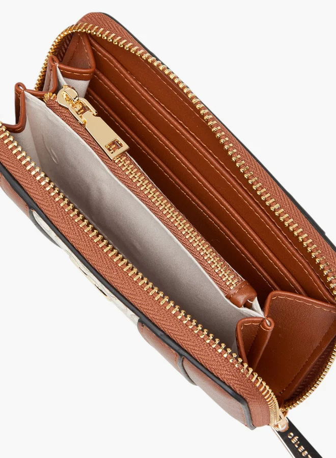 Celeste Monogram Print Zip Around Wallet
