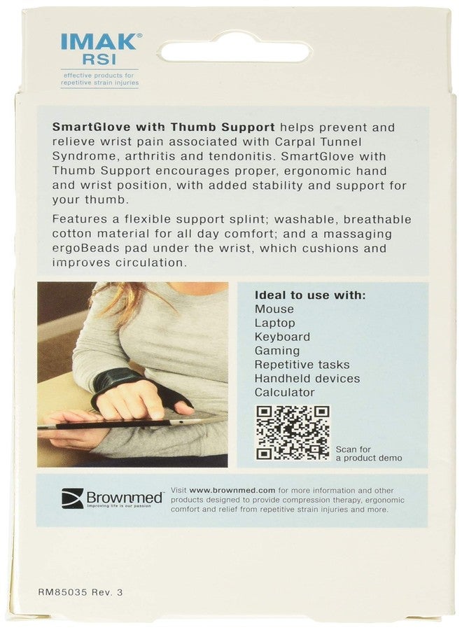 Imak Smart Glove with Thumb Support, Black, Small - Image 3