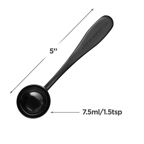 Pure Matcha Loose Leaf Tea Spoon Measure | One Cup of Perfect Tea | Stainless Steel Scoop (Black) - Image 3