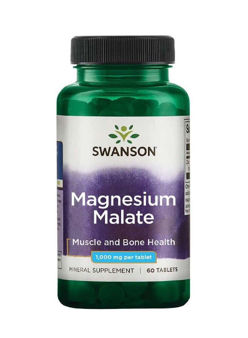 SWANSON Magnesium Malate 1000 mg 60 Tablets