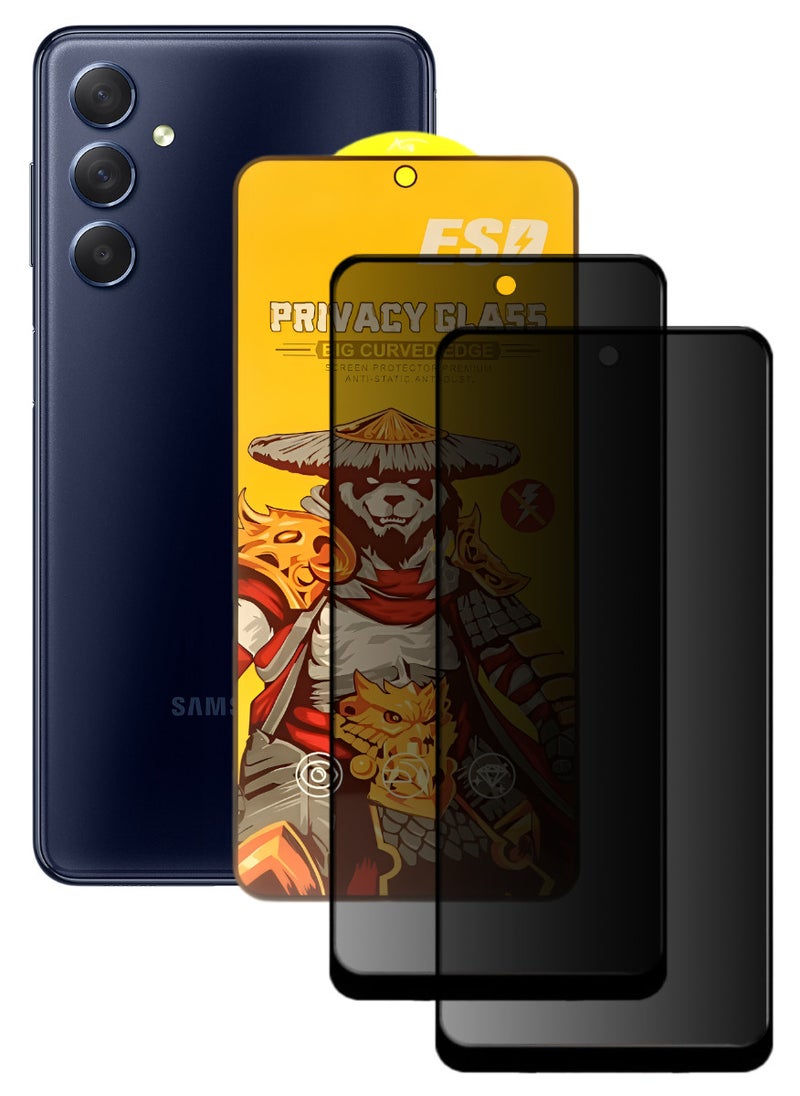 ESD 2 Pieces Tempered Dustproof Privacy Glass Screen Protector Compatible For Samsung Galaxy M54 5G - Image 1