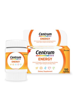 Centrum Energy Multivitamin with Ginseng and Gingko Biloba 100 Tablets - view 2