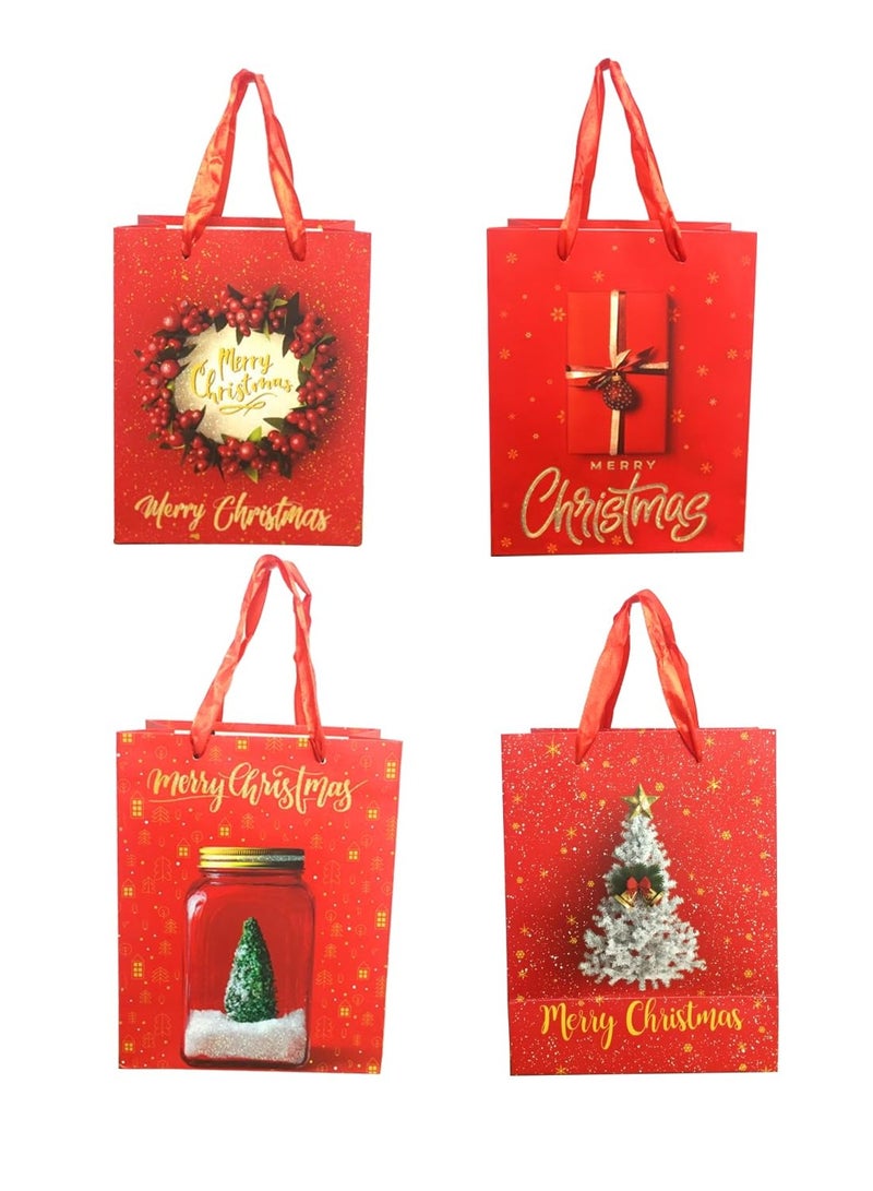 Brain Giggles Brain Giggles Pack of 12 Novelty Assorted Design Christmas Paper Gift Bag with Handles  - Image 2