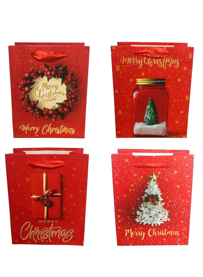 Brain Giggles Brain Giggles Pack of 12 Novelty Assorted Design Christmas Paper Gift Bag with Handles  - Image 3