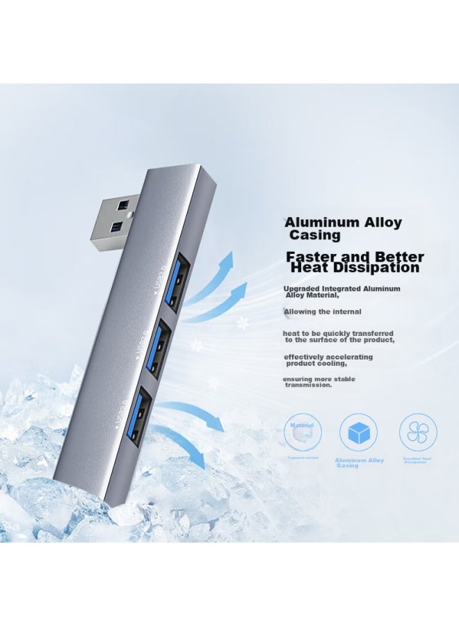 Isky Usb Hub, Right-side Adhesive Expansion Dock, Usb To Usb 3.0 Converter, Laptop Expansion Dock, Four-in Hub - Image 5