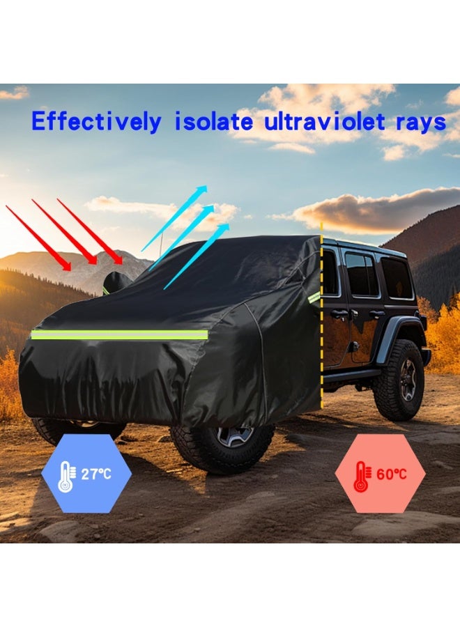 Relex Waterproof Car Cover for Jeep Wrangler 2 Door, All Weather for Jeep Rain Cover for Automobiles, Outdoor Full Exterior for Jeep Covers Fits JK JL YJ TJ - Image 5