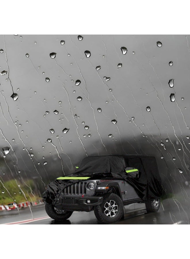 Relex Waterproof Car Cover for Jeep Wrangler 2 Door, All Weather for Jeep Rain Cover for Automobiles, Outdoor Full Exterior for Jeep Covers Fits JK JL YJ TJ - Image 2