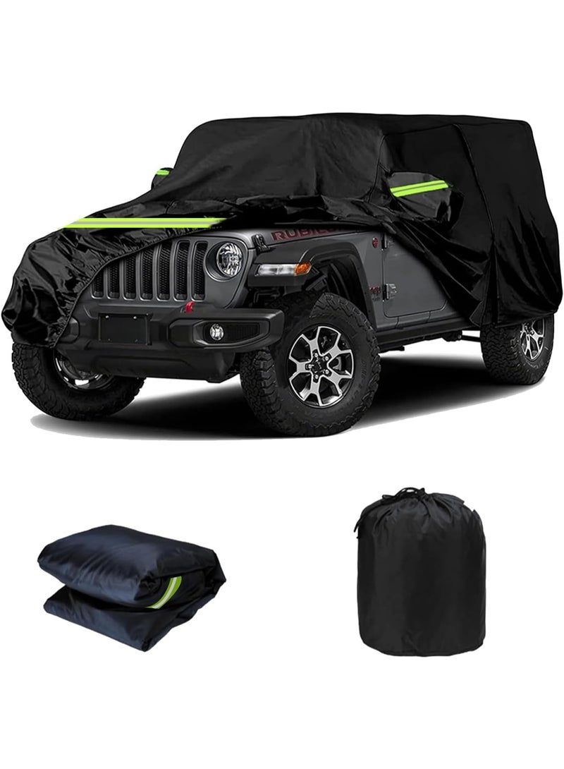Relex Waterproof Car Cover for Jeep Wrangler 2 Door, All Weather for Jeep Rain Cover for Automobiles, Outdoor Full Exterior for Jeep Covers Fits JK JL YJ TJ - Image 1