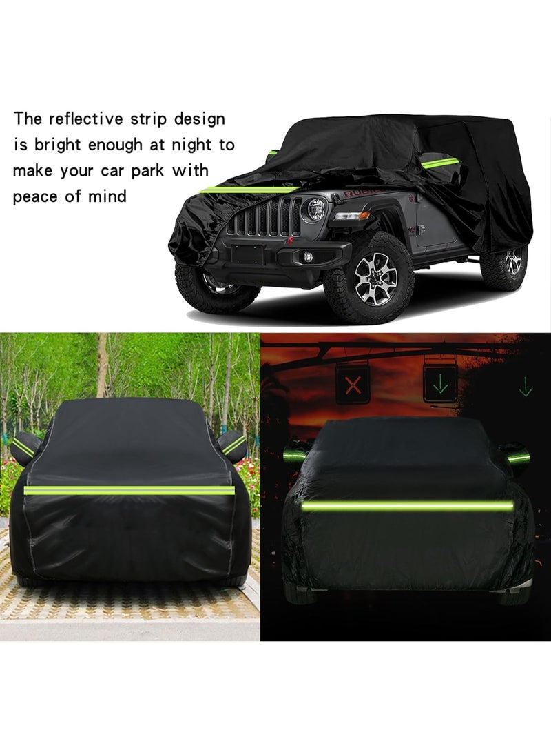 Relex Waterproof Car Cover for Jeep Wrangler 2 Door, All Weather for Jeep Rain Cover for Automobiles, Outdoor Full Exterior for Jeep Covers Fits JK JL YJ TJ - Image 4