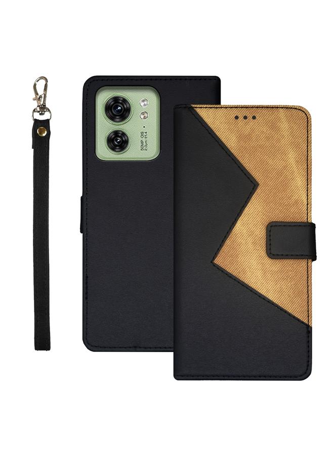 Case For Motorola Edge 40 5G Two-color Splicing Leather Phone Case