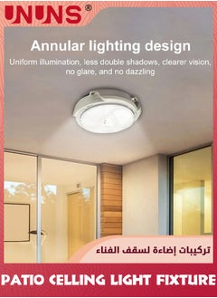 UNUNS LED Solar Lights,Indoor Outdoor, Solar Porch Ceiling Light With Remote, 100W Solar Chicken Coop Light,Solar Gazebo Lights With Dusk To Dawn Sensor And Timer  - Image 2