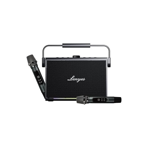 Lenyes Titan 2 Bluetooth Party Speaker | 200W Peak | 2 Wireless UHF Mics | RGB Lights | TWS Stereo | IPX6 Waterproof | 20000mAh Battery | AUX/USB/TF/OTG | Lenyes Audio App Support - Image 1