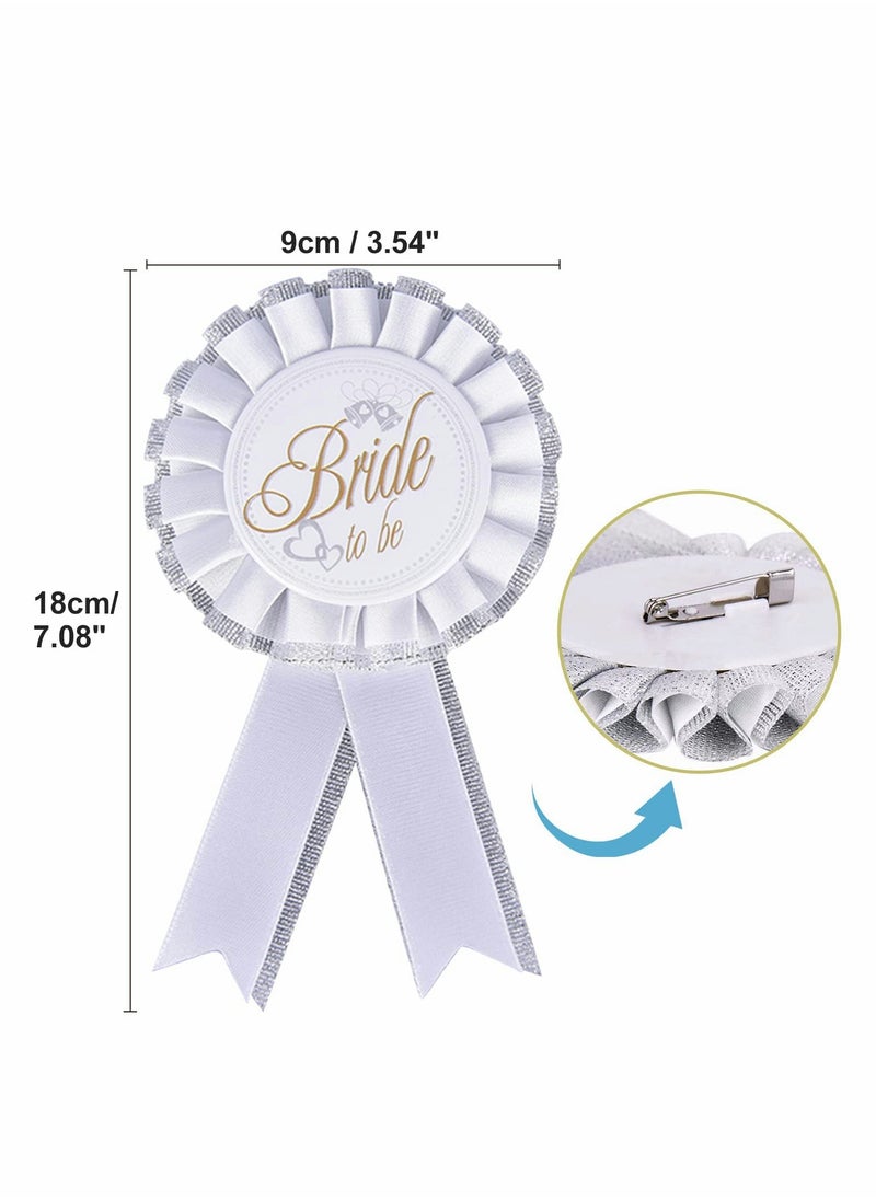 null - Bride Tribe Sash Set for Hen Party, 8 Pieces with Rosette Stickers and Badges - Image 1