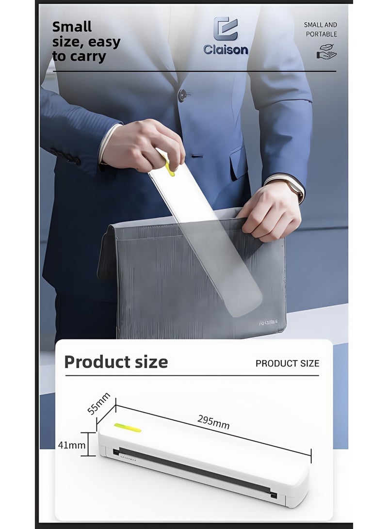 Claison Mini Thermal Printer Wireless Connect To Phone Print Test Papers Bluetooth Connect Print Tattoo  - Image 3