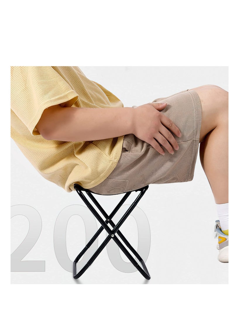 Excefore 2 Pack Portable Folding Stool with Carry Bag, Folding Stool Lightweight Camping Stool, Suitable for Fishing Hiking Backpacking Travelling BBQ Stool - Image 3