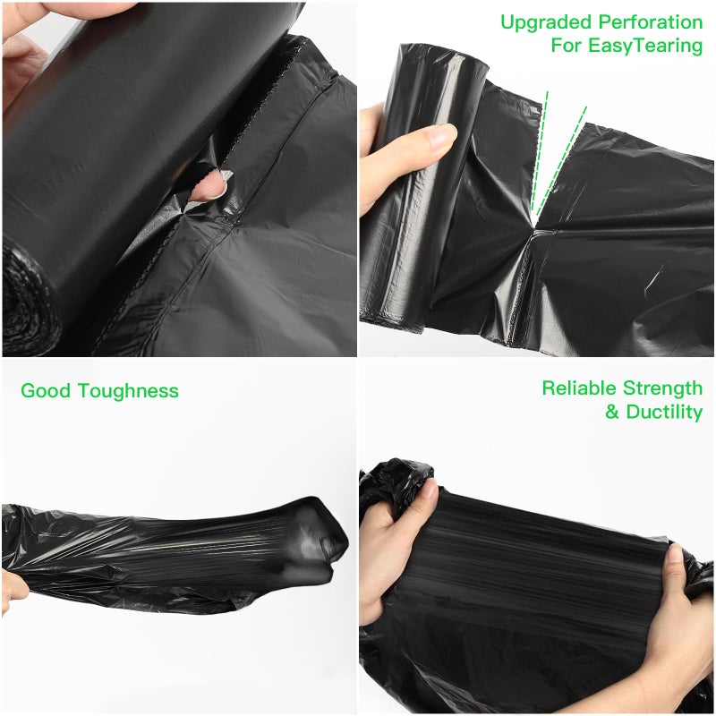 Inwaysin 1.2-Gallon Trash Bags Small Garbage-Bags - 100 Counts Disposable Mini Size Biodegradable Unscented Black Bulk Can Liners Tiny Recycling for Kitchen Bathroom Office - Image 3