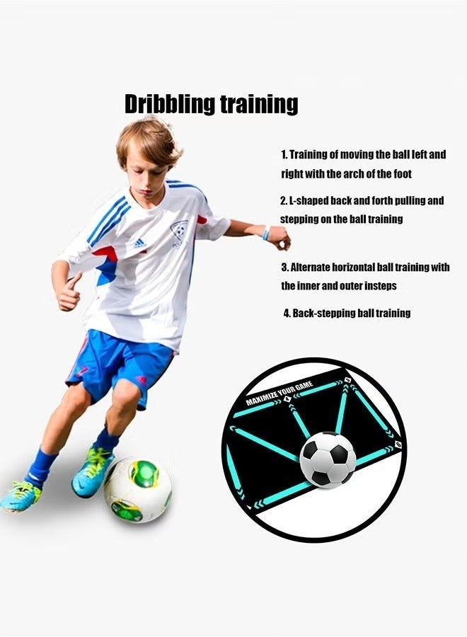 WALALLA Soccer training mat, Dribble Silent Sports Auxiliary Props, Football Door Mat Anti-Skid Carpet for Corner Football Field Ground, Training Pace Ball Control Player Equipment, 60 X 90CM - Image 3