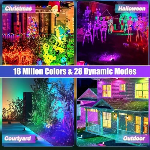 BOSITE 2 Pack 50W 96 LED RGB Light Bars Waterproof IP66 Smart APP/Remote Control Wall Washer Lights DIY 16 Millions Colors LED Light Bars for Room Stage Lighting Garden Outdoor Indoor - Image 2