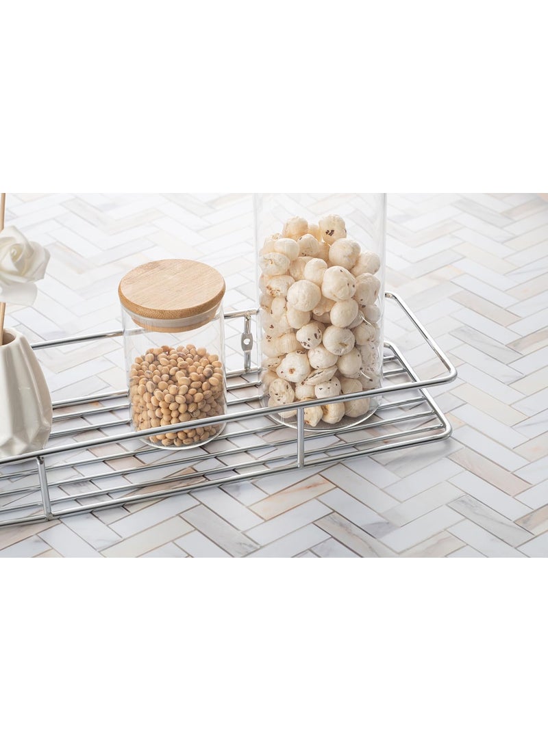 ZUPA Zupa AntiRust Stainless Steel MultiPurpose Wire Shelf Rack Bathroom Rack Perfume Rack Shampoo Rack Store Rack for Bathroom and Kitchen 33 x 13 x 12 CM Silver  - Image 5
