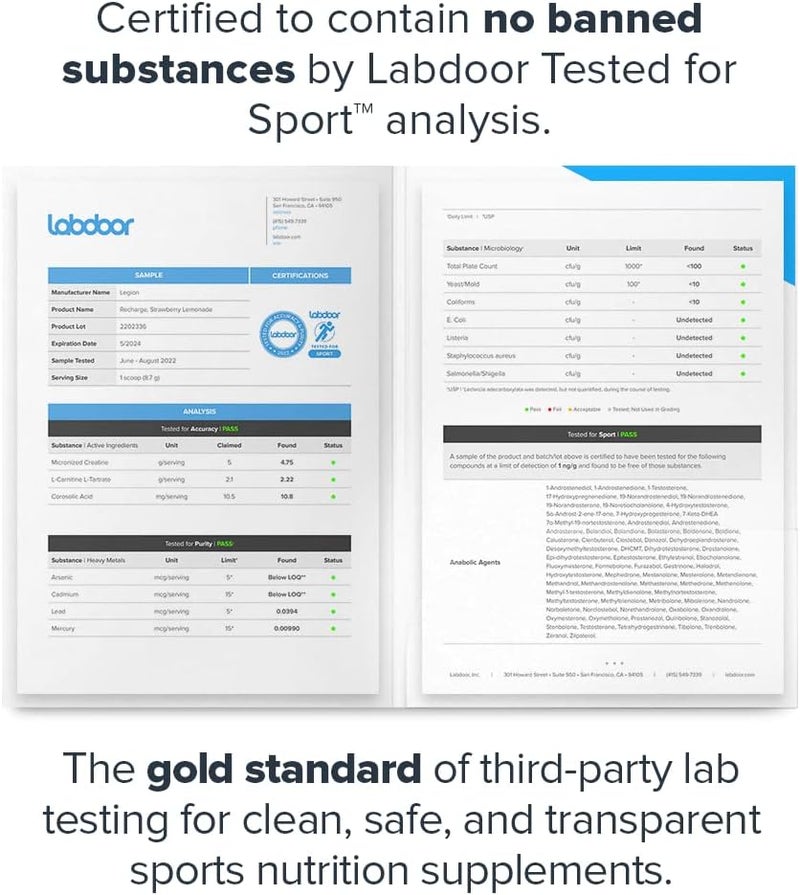 Legion مشروب ليجيون لإعادة الشحن بعد التمرين  كرياتين مونوهايدرات ميكروني  مشروب طبيعي لاستعادة النشاط بعد التمرين  بناء العضلات  معزز الاستشفاء  مكملات ما بعد التمرين بنكهة الحلوى الحامضة  30 حصة - Image 4