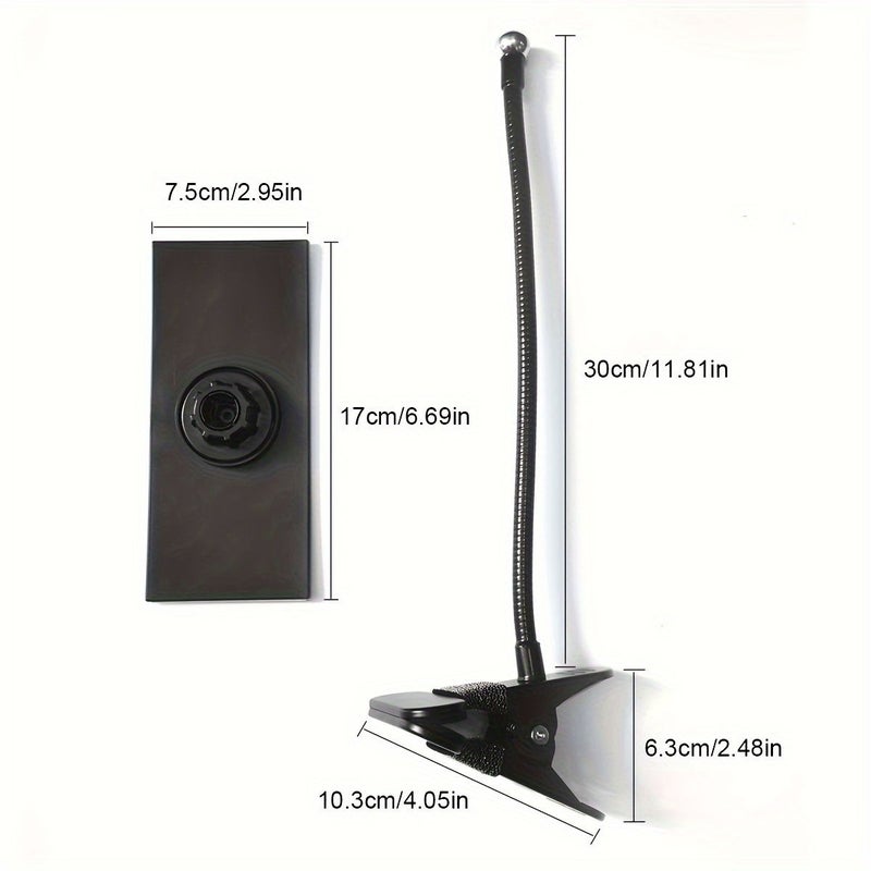 Black 360 Metal Stem Clip On Mirror for Eyelash Extension Office Safety Tool - Image 4