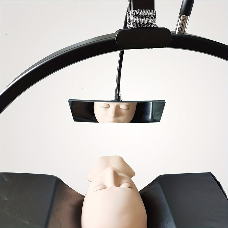 Black 360 Metal Stem Clip On Mirror for Eyelash Extension Office Safety Tool - Image 2