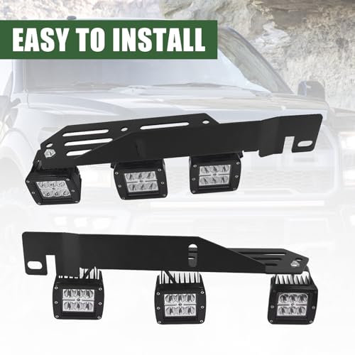 NORTHYUN Led Fog Lights Triple Mounting Brackets Compatible with Raptor 2015-2020 Ford F150 2Pcs - Image 2