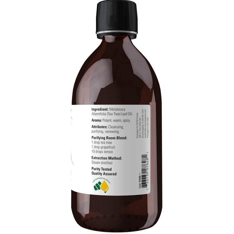 NOW Foods Essential Oils, Tea Tree Oil, Cleansing Aromatherapy Scent, Steam Distilled, 100% Pure, Vegan, Child Resistant Cap, 16-Ounce - Image 2